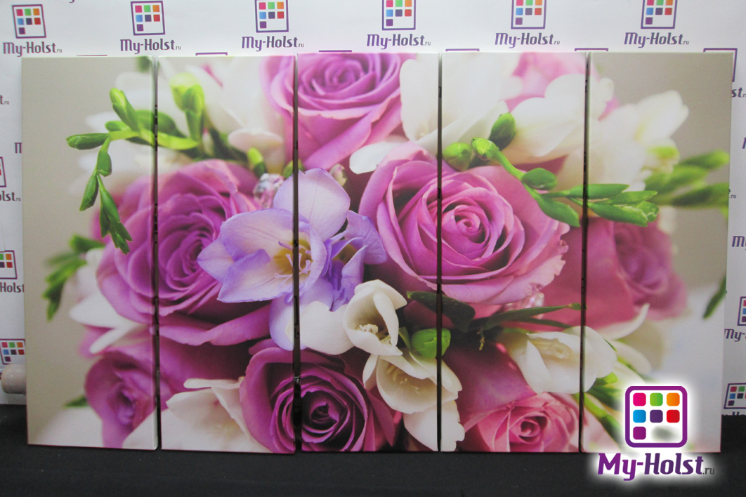 Модульная картина с букетом роз
